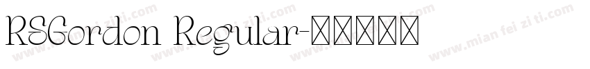RSGordon Regular字体转换